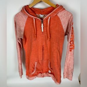 Bench Two-Tone Orange and Pink Zip Hoodie
